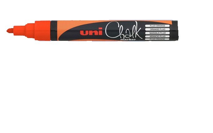 Marcador Uni Chalk Tiza Liquida 1,8-2,5Mm Naranja | Uni-Ball | Pack 6 Unidades