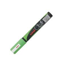 Marcador Uni Chalk Tiza Liquida 1,8-2,5 Mm Pwe-5M Verde F | Uni-Ball | Pack 6 Unidades