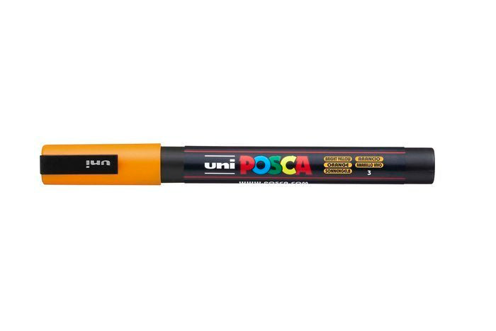 Rotulador Uni Posca Pc-3Ml Naranja Purpurina | Posca | Pack 6 Unidades