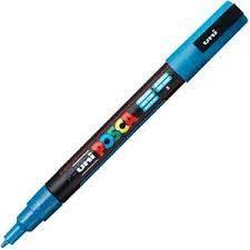 Rotulador Uni Posca Pc-3Ml Azul Claro Purpurina | Posca | Pack 6 Unidades Imagen principal del producto