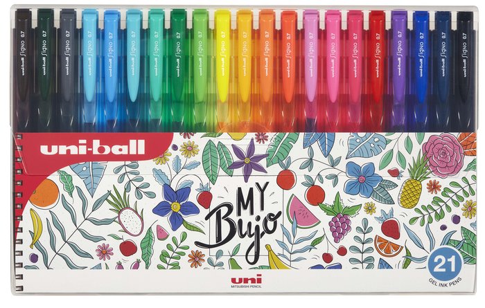 Estuche 21 Bolígrafos Uniball My Bujo 0,7 Color Surtido Marca Uni-Ball