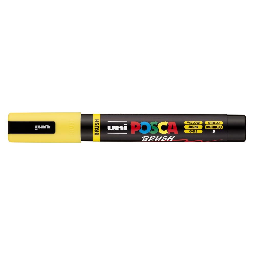 Rotulador Uni Posca Pc-5br Brush Amarillo Imagen principal del producto