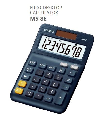 CALCULADORA DE SOBREMESA 8 DIGITOS MS-8E | 1 UNIDADES | (CASIO) Imagen principal del producto