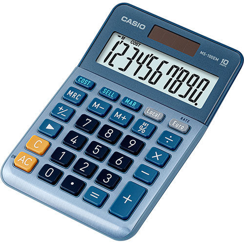 CALCULADORA CASIO DE SOBREMESA 10 DIGITOS MS-100EM | 1 UNIDADES | (CASIO) Imagen principal del producto