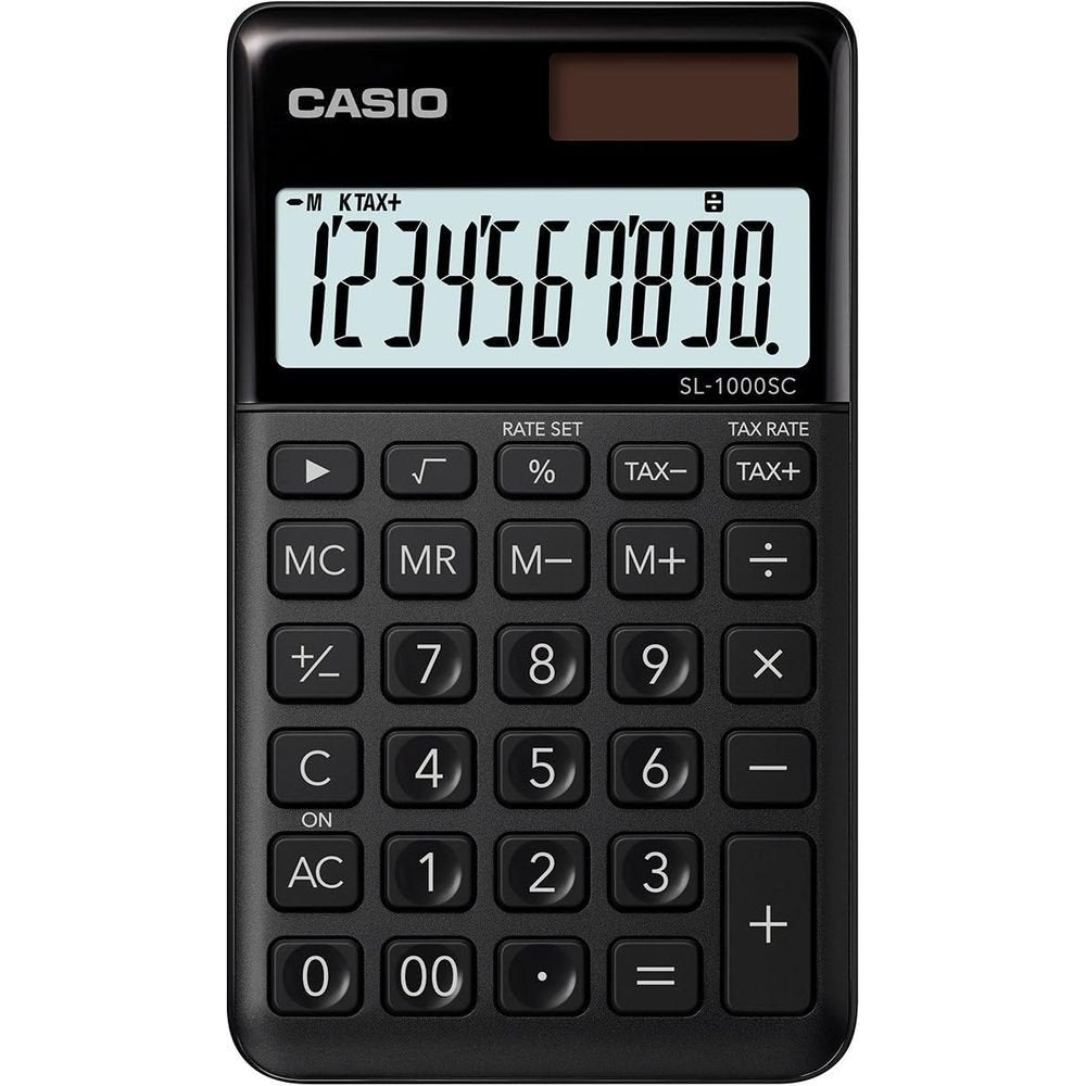 CALCULADORA CASIO SOBREMESA SL1000SC 10 DIGITOS NEGRA | 1 UNIDADES | (CASIO) Imagen principal del producto