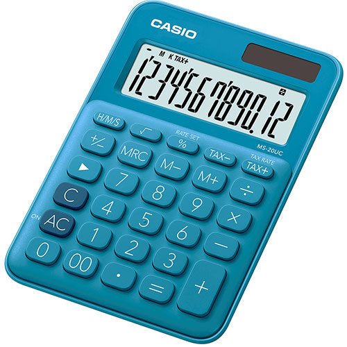 CALCULADORA CASIO SOBREMESA MS20UCBU AZUL | 1 UNIDADES | (CASIO) Imagen principal del producto