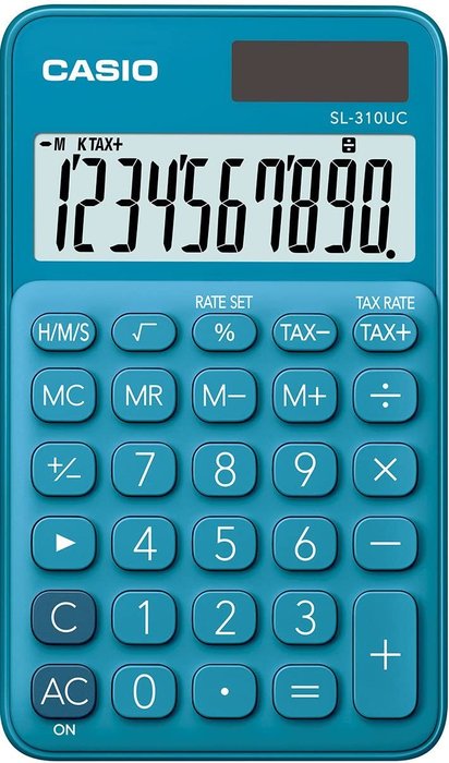 CALCULADORA CASIO BOLSILLO SL310UC AZUL | 1 UNIDADES | (CASIO)
