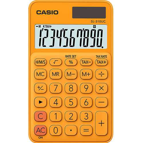 CALCULADORA DE BOLSILLO SL-310UC NARANJA | 1 UNIDADES | (CASIO) Imagen principal del producto