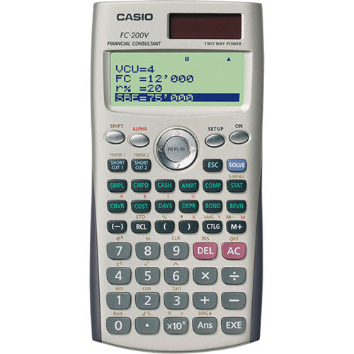 CALCULADORA CASIO FINANCIERA FC200V CAJA | 1 UNIDADES | (CASIO)