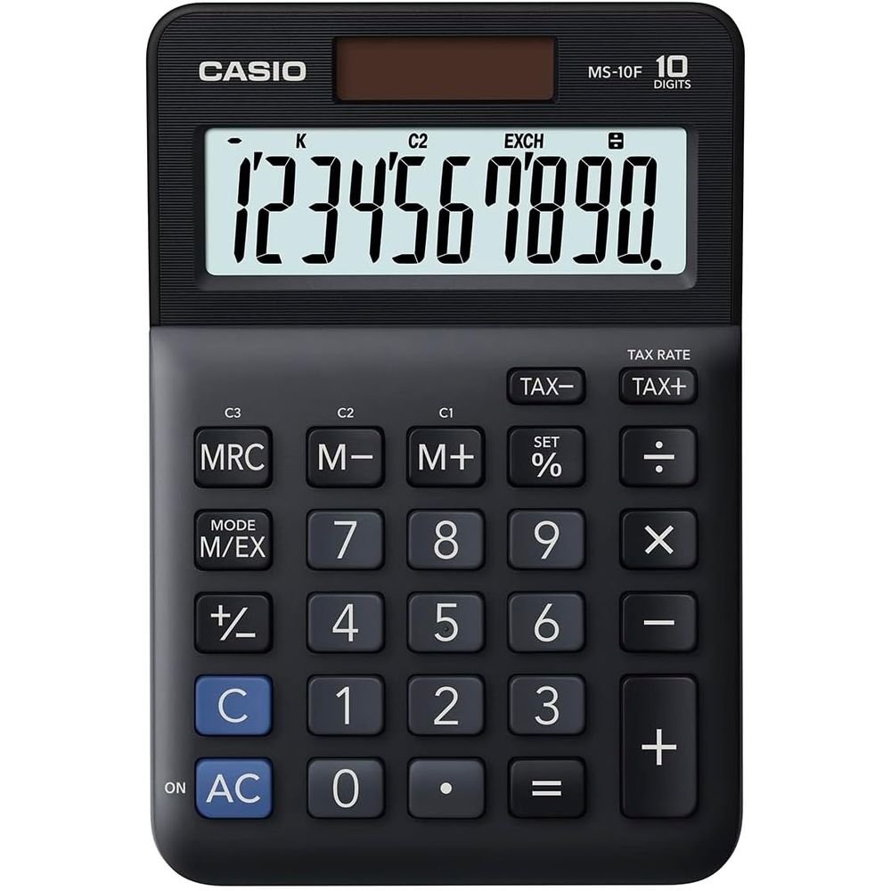 Calculadora Casio Sobremesa 10 Dígitos Ms-10f Negra