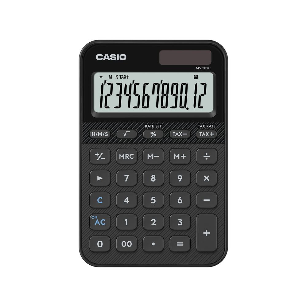 Calculadora Sobremesa 12 Dígitos Ms-20yc Negra Casio