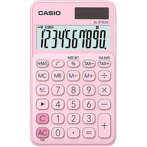 CALCULADORA CASIO BOLSILLO SL310UC ROSA PASTEL | 1 UNIDADES | (CASIO) Imagen principal del producto