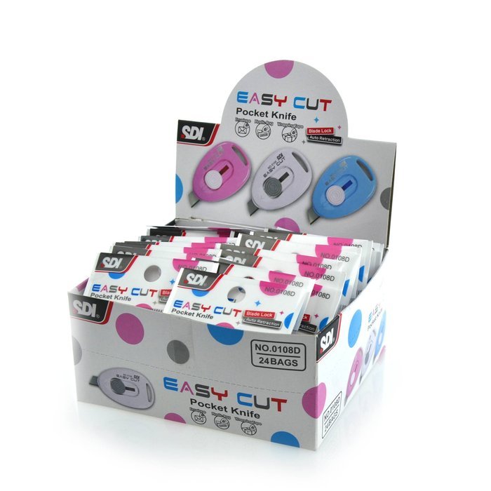 CUTTER RETRACTIL EASY CUT CUCHILLA RETRACTIL DE SEGURIDAD | 24 UNIDADES | (FRAGA) Imagen principal del producto