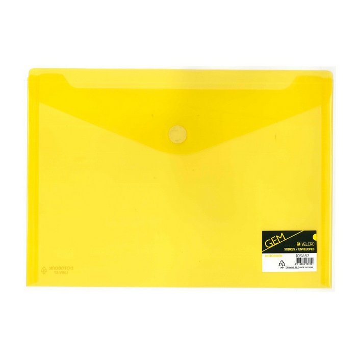 Carpetas formato sobres con velcro amarillo Staedtler