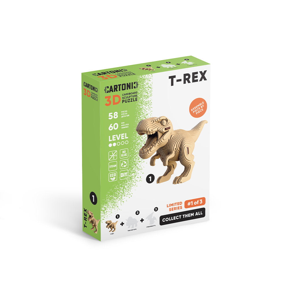 Maqueta Cartón T-Rex CARTONIC para manualidades y juegos