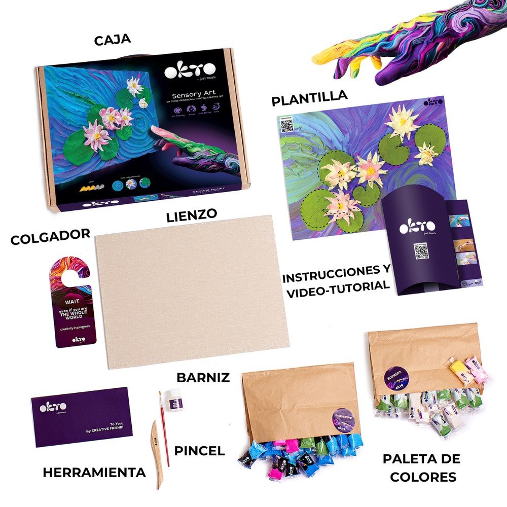 Set DIY Arte Sensorial 3D Nenúfares OKTO