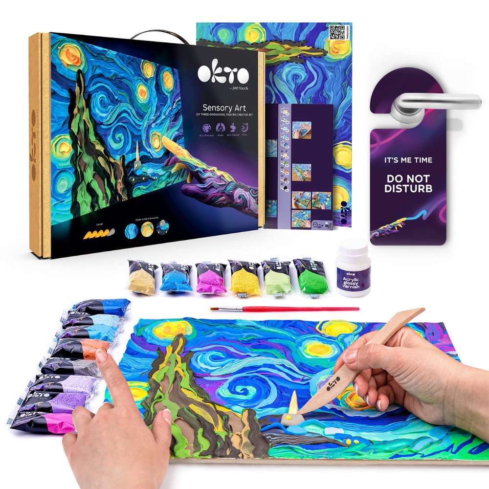 Set DIY Arte Sensorial 3D La Noche Estrellada OKTO