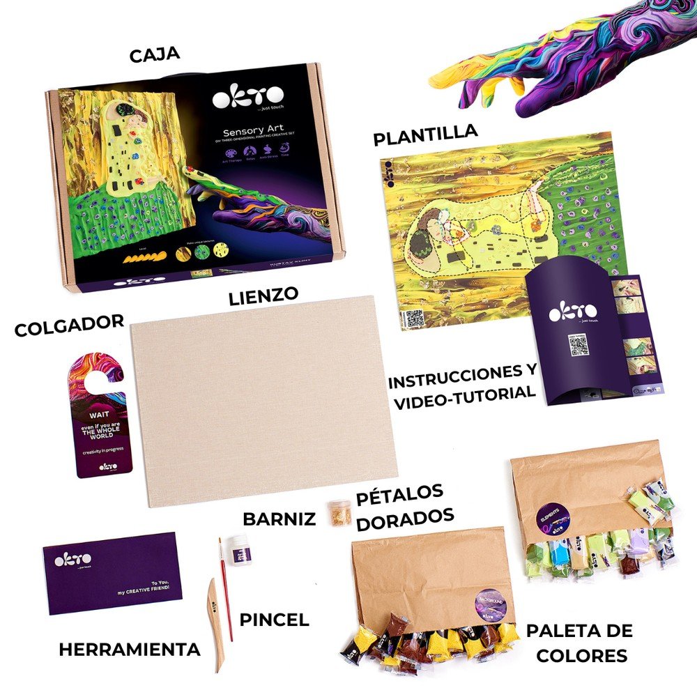 Set DIY Arte Sensorial 3D El Beso Okyo