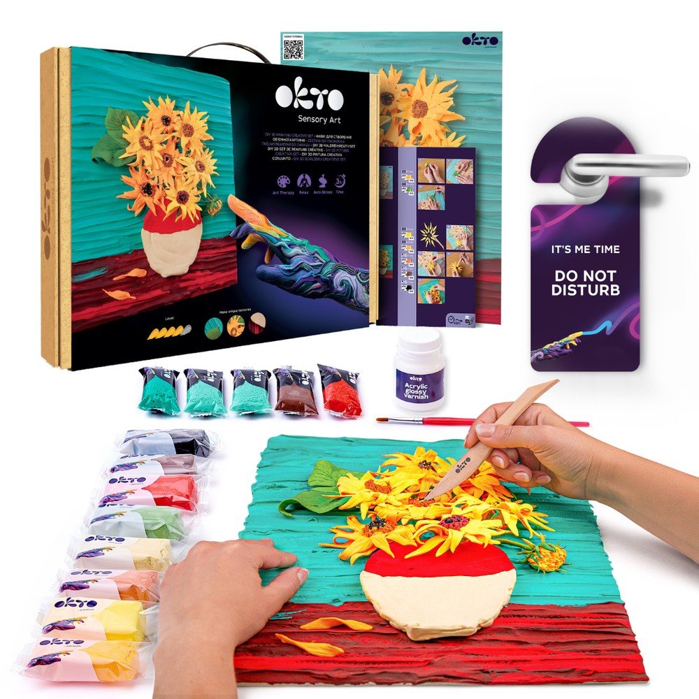 Set DIY Arte Sensorial 3D Girasoles OKTO