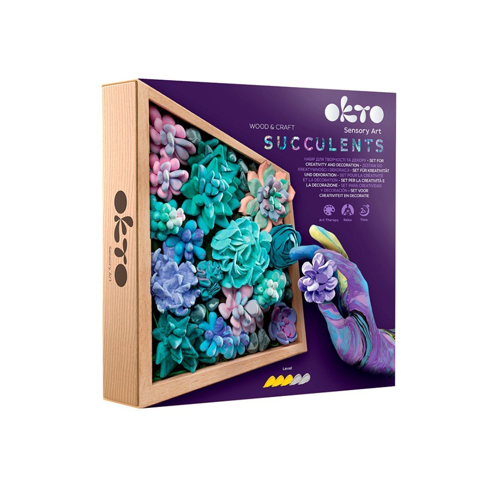 Set Madera DIY Suculentas Tenderness OKYO