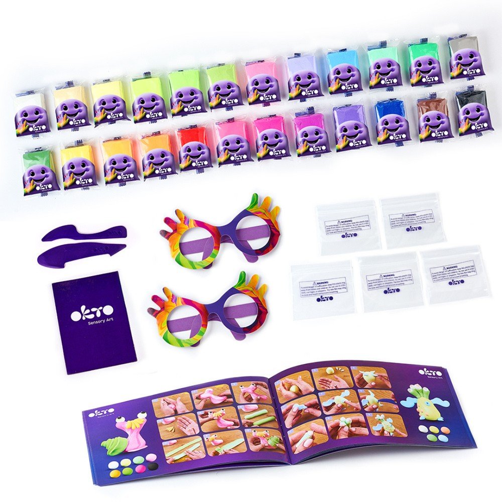 Set Creativo Air Clay 24 Colores Okto