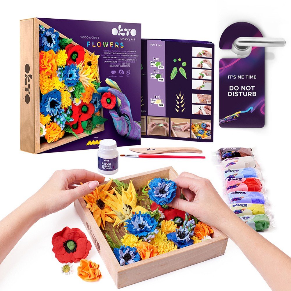 Set Madera DIY Flores Freedom OKTO