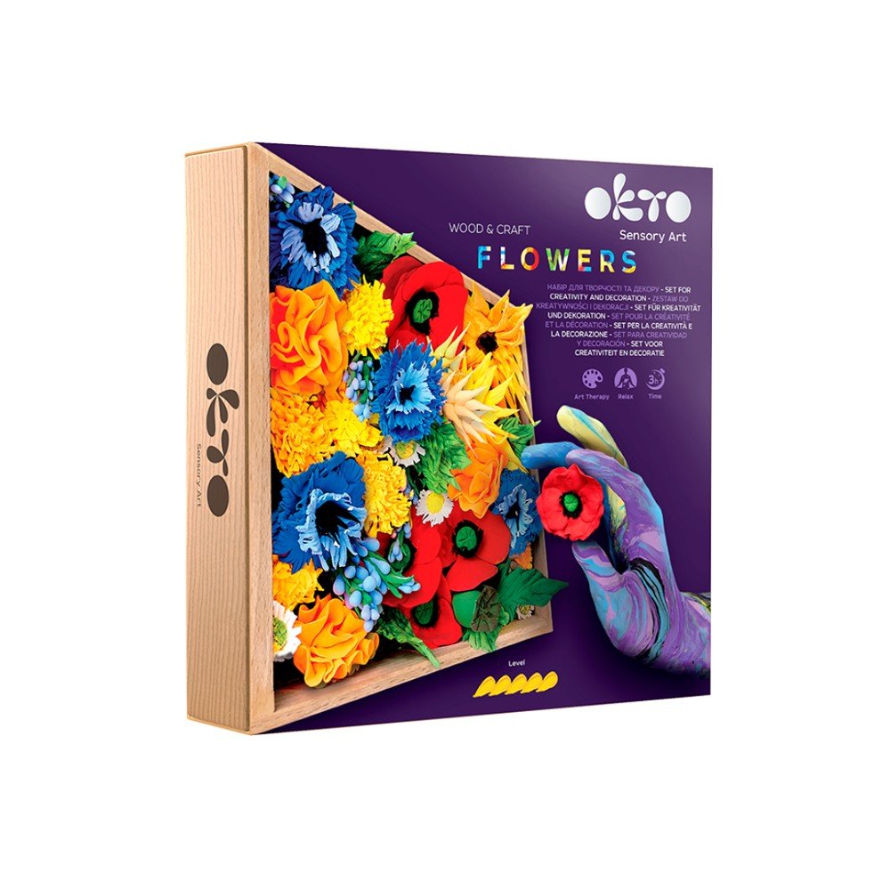Set Madera DIY Flores Freedom OKTO