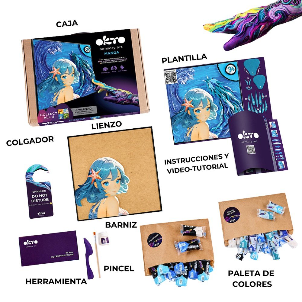 Set DIY Pintura 3D Water Manga de Okyo