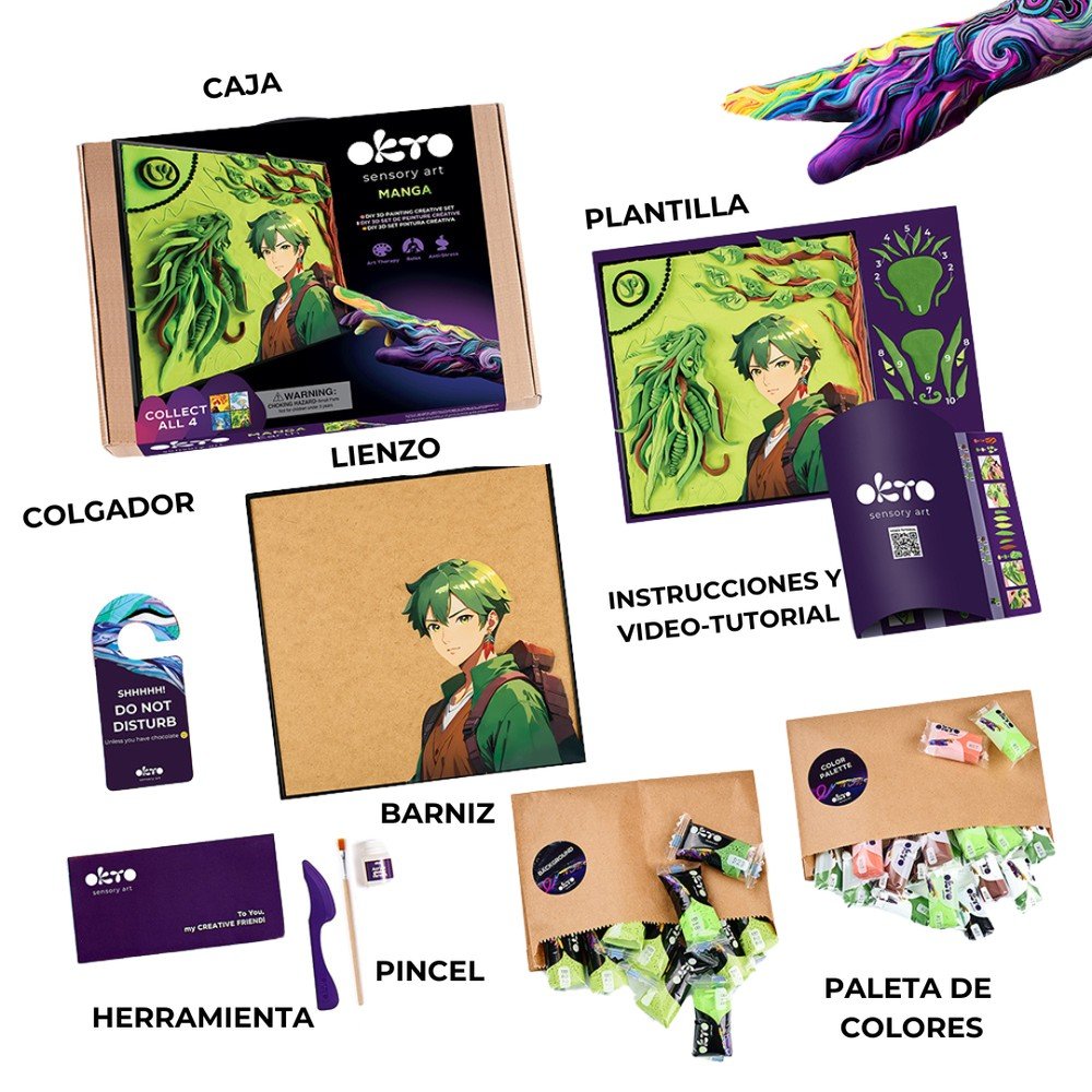 Set DIY Pintura 3D Tierra Manga OKYO