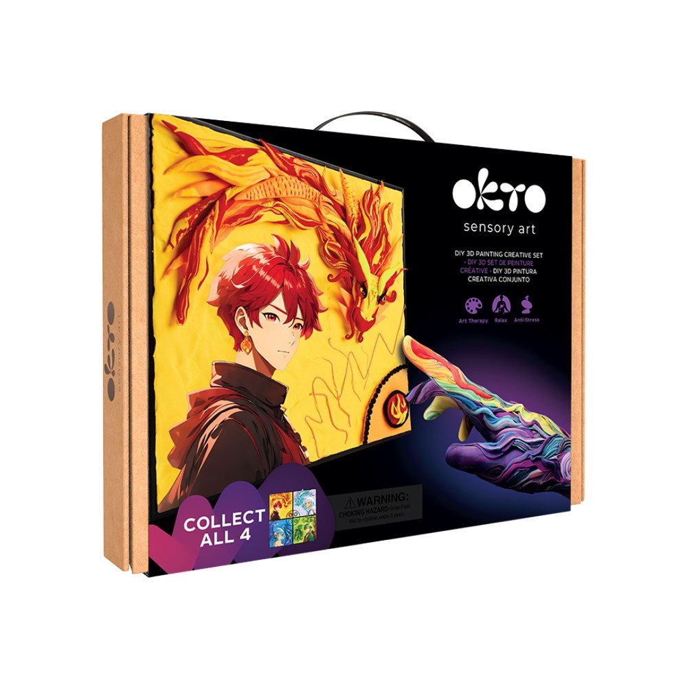 Set DIY pintura 3D Fuego Manga - OKYO