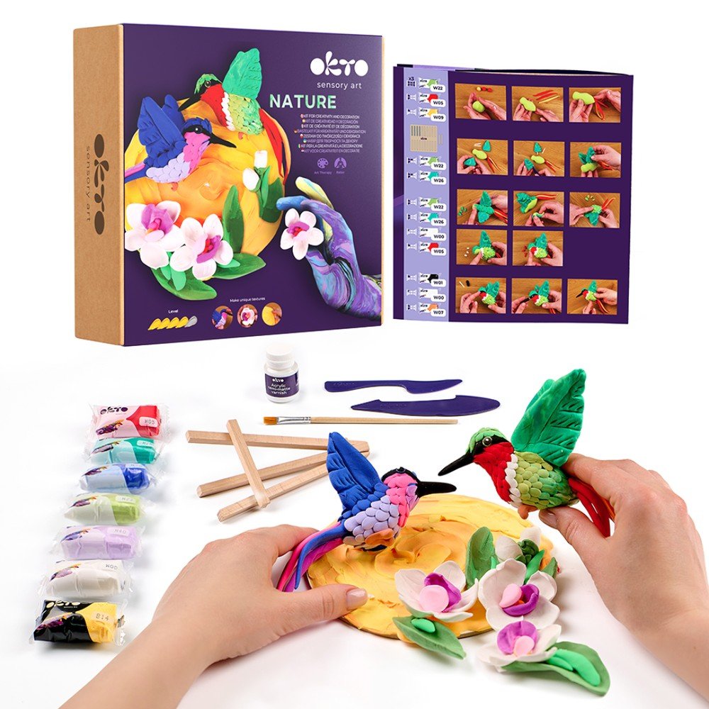 Set DIY Cuadro 3D Colibríes Nature - OKYO