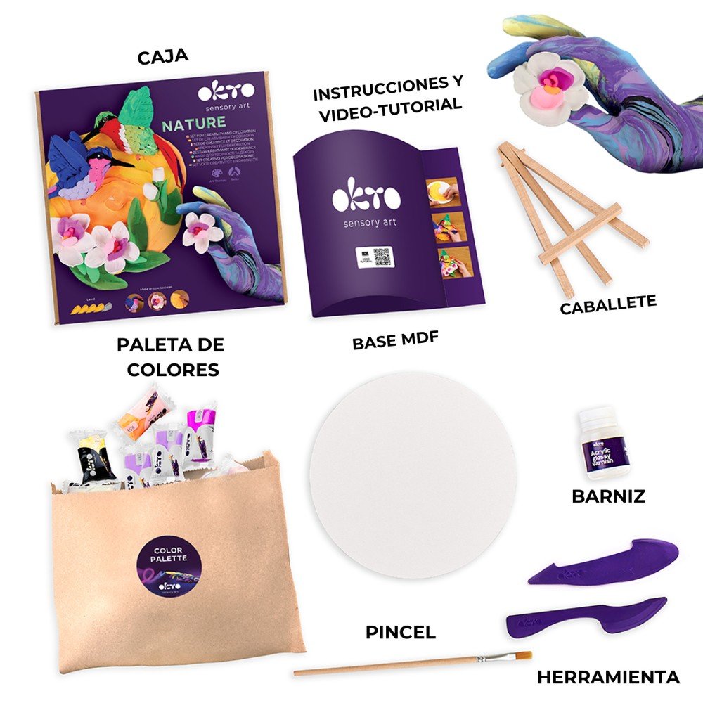 Set DIY Cuadro 3D Colibríes Nature - OKYO