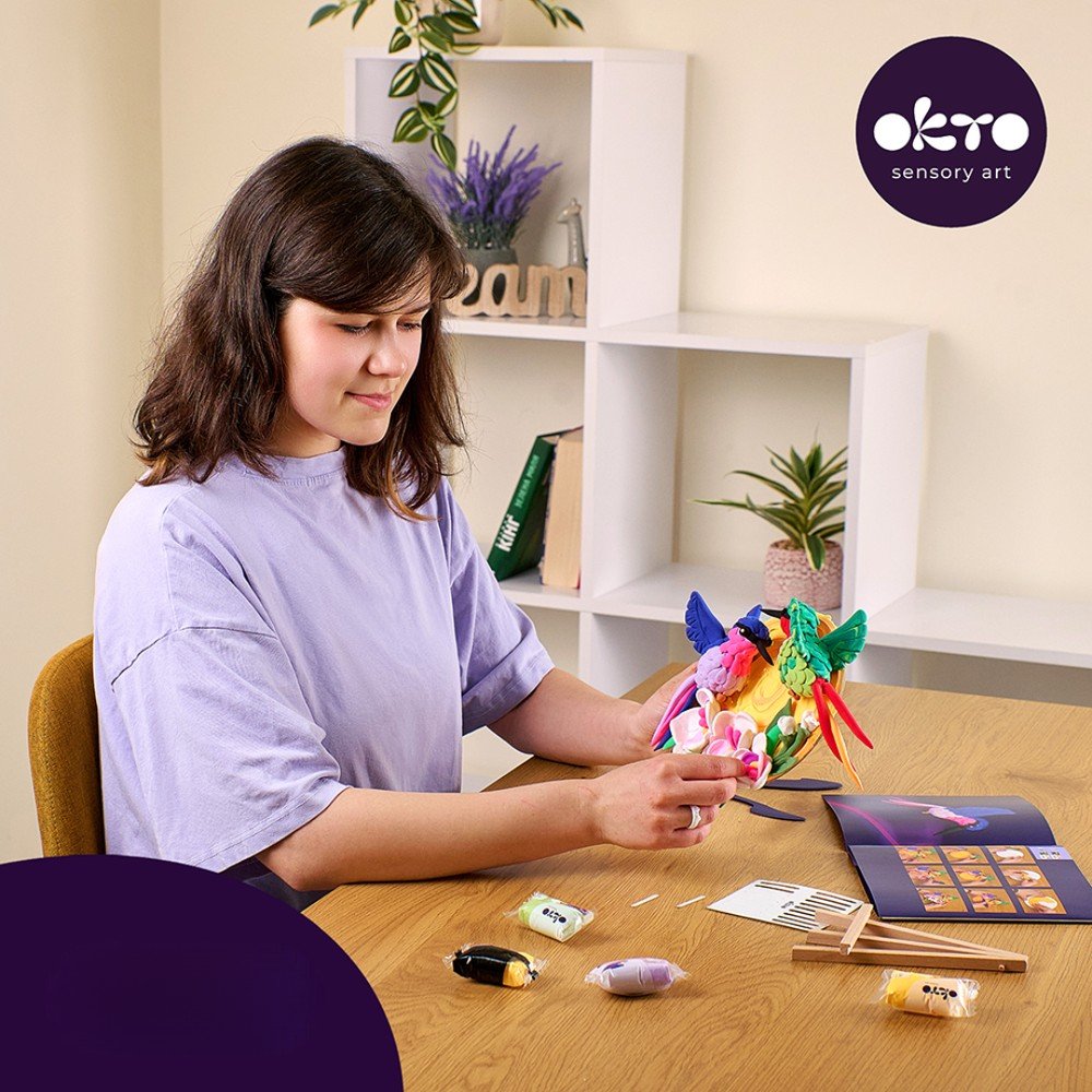 Set DIY Cuadro 3D Colibríes Nature - OKYO