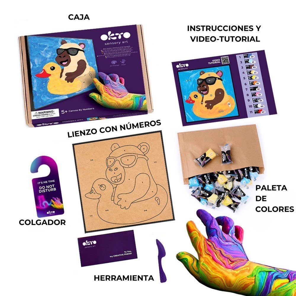 Set Pintar por Números Capibara Air Clay OKYO