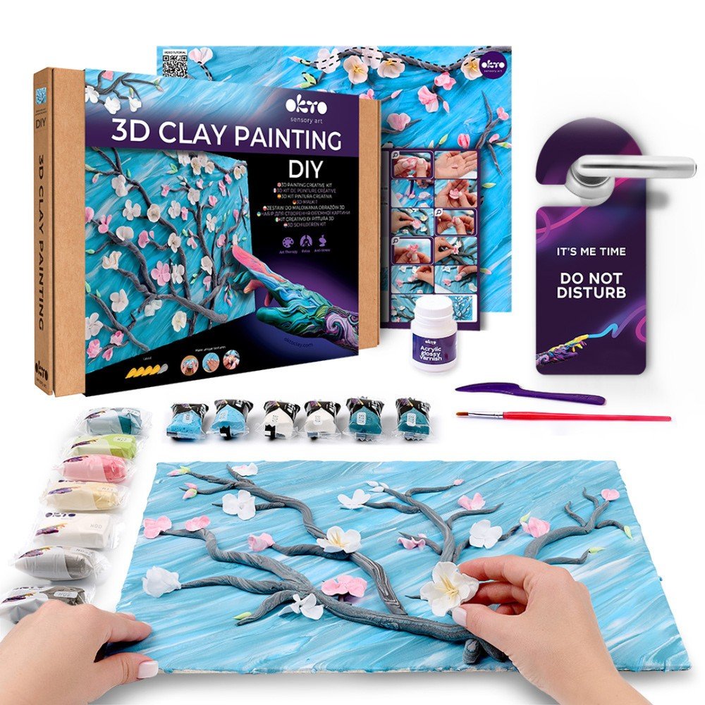 Set DIY Pintura 3D Almendro en Flor OKYO