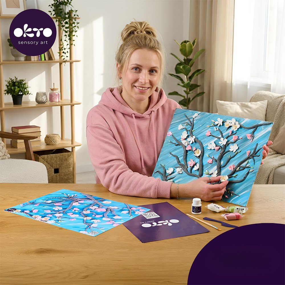 Set DIY Pintura 3D Almendro en Flor OKYO