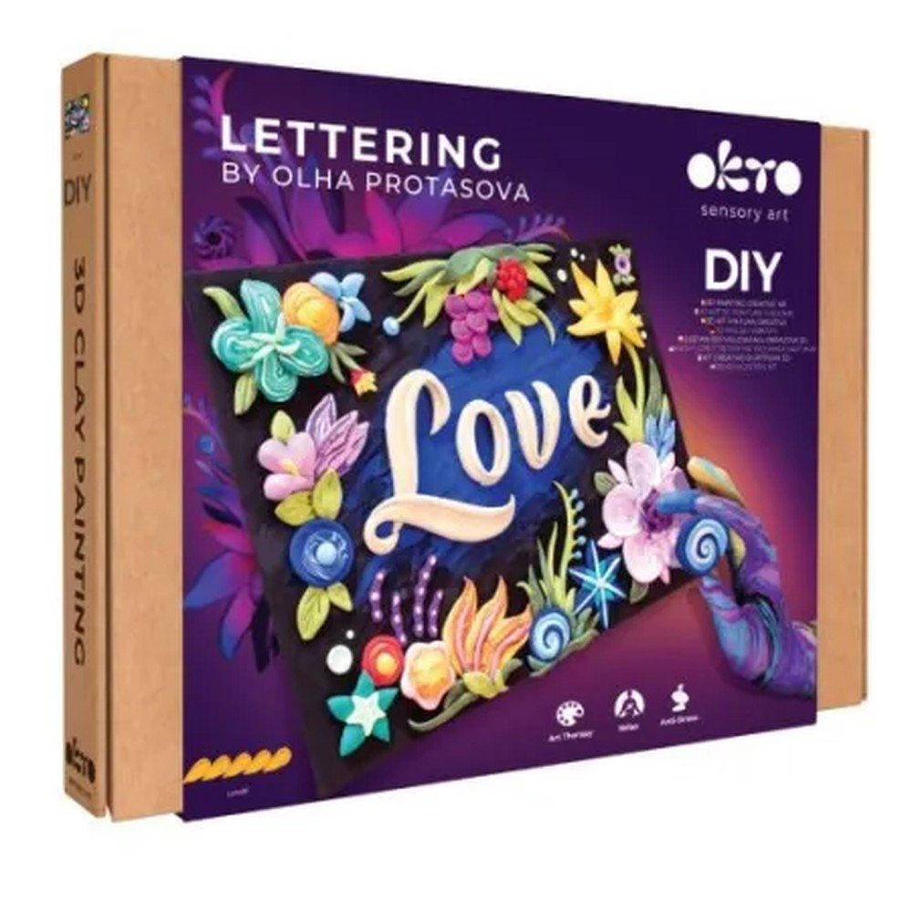 Set DIY Pintura 3D Lettering Love - OKYO