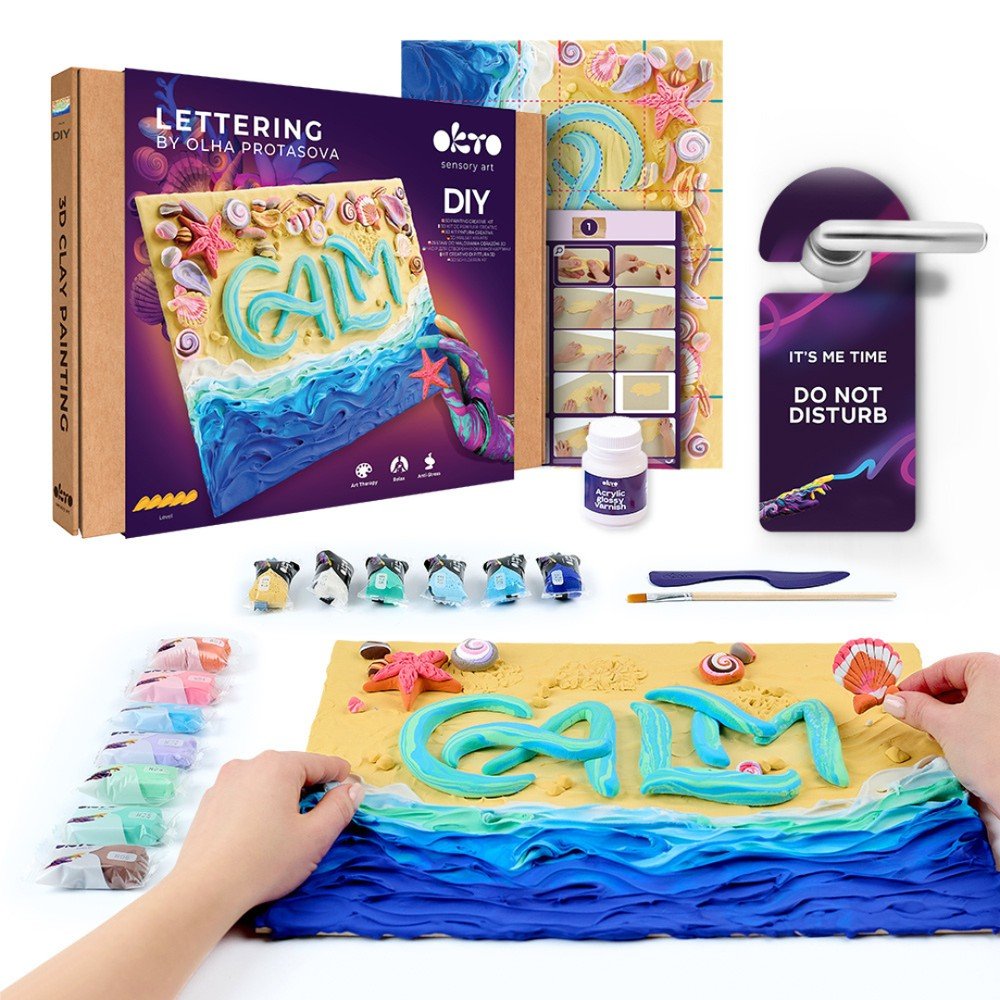 Set DIY Pintura 3D Lettering Calm - OKYO