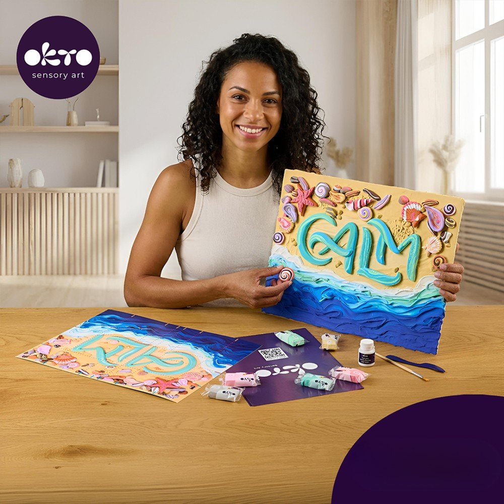 Set DIY Pintura 3D Lettering Calm - OKYO