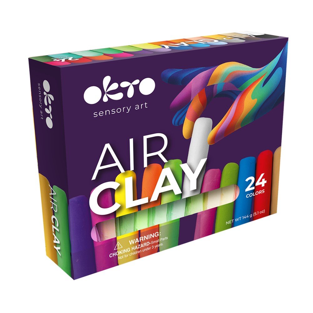 Set Creativo Air Clay 24 colores OKYO