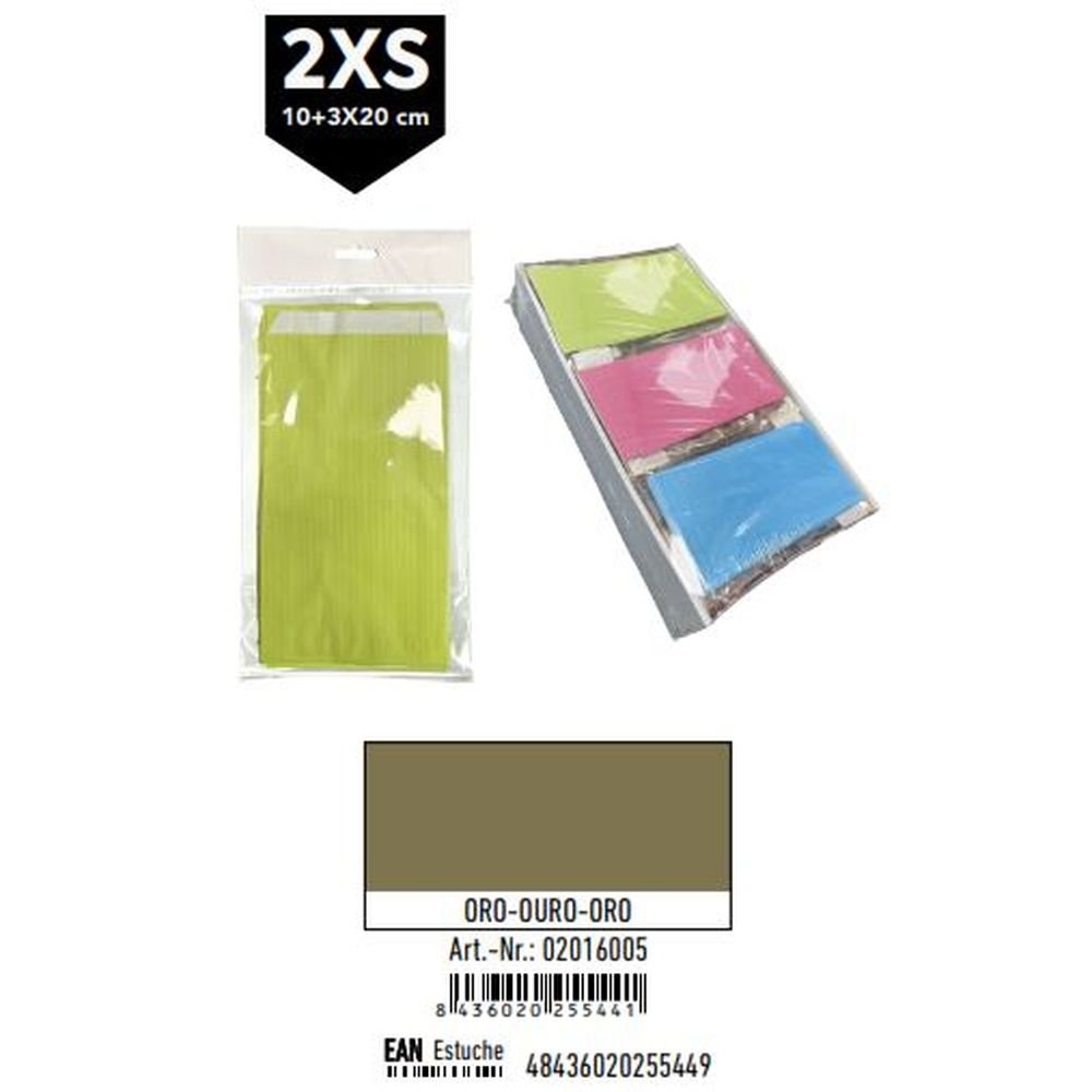 SOBRE KRAFT XXS 10+3X20 ORO PAQUETE 576U | 576 UNIDADES | (ANDINA) Imagen principal del producto