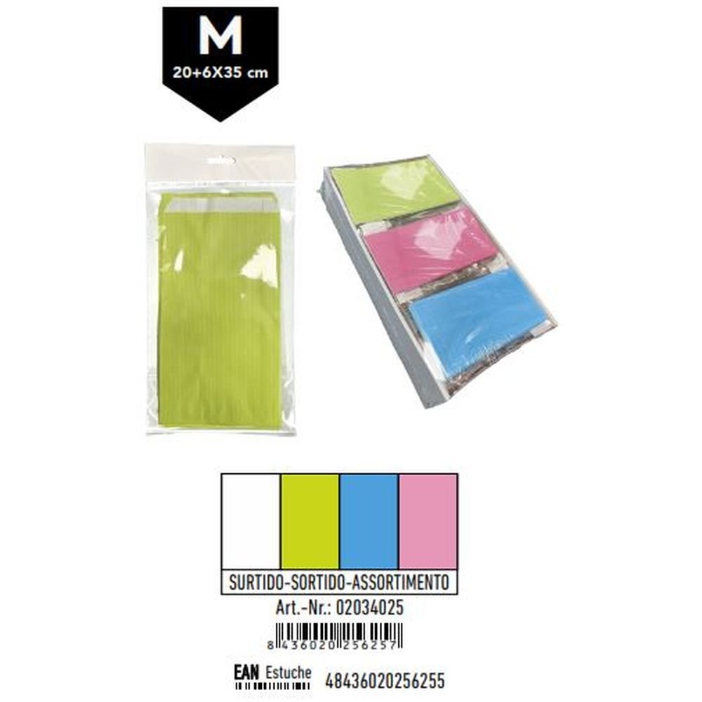 SOBRE KRAFT SURTIDOS M BLANCO PISTACHO CELESTE ROSA 192U | 192 UNIDADES | (ANDINA) Imagen principal del producto