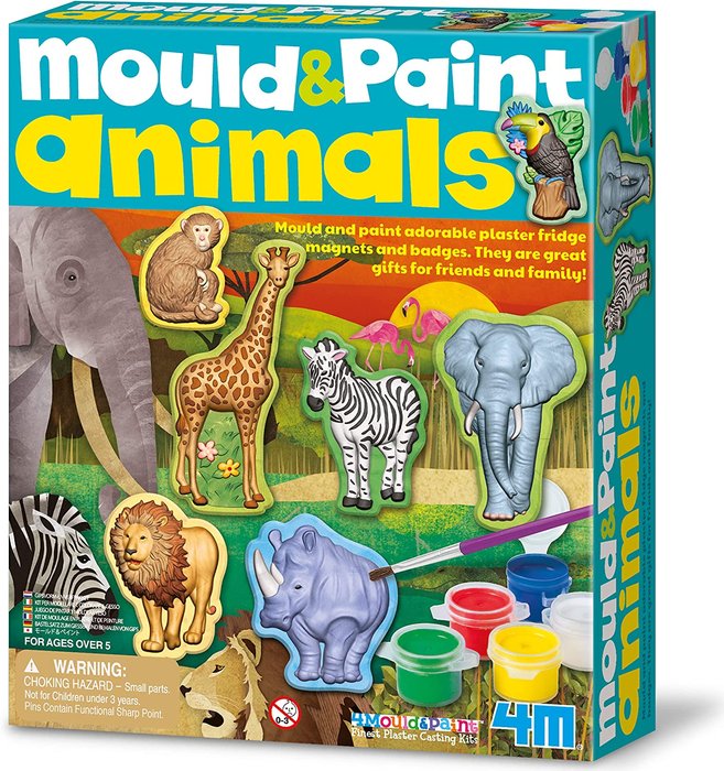 JUEGO MOULD&PAINT DE LOS ANIMALES DE LA SELVA | 4M | 1 UNIDAD | 4893156047755 Imagen principal del producto