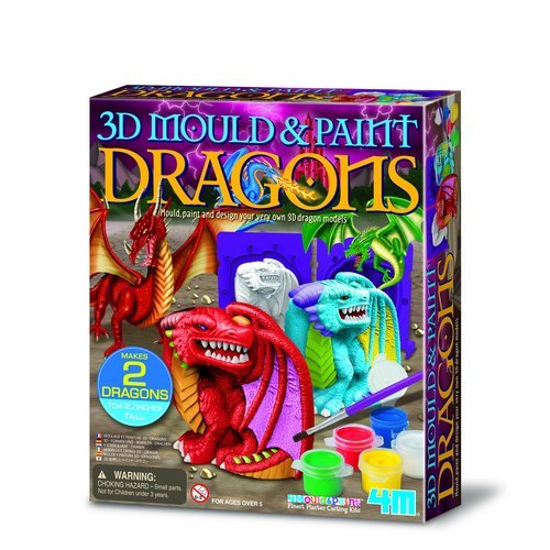 Juego 3D Mould & Paint Dragones 4M