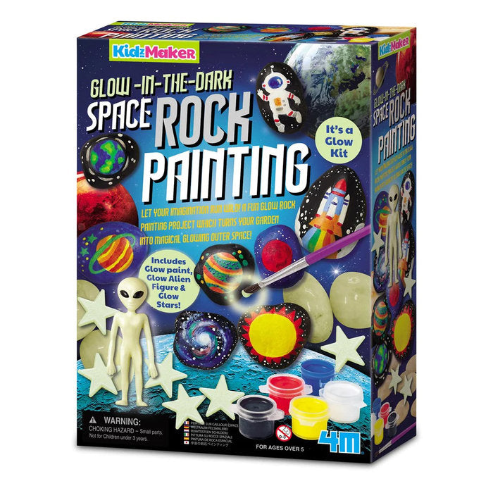 Juego Kidzmaker Pinta Rocas Glow in the Dark 4M