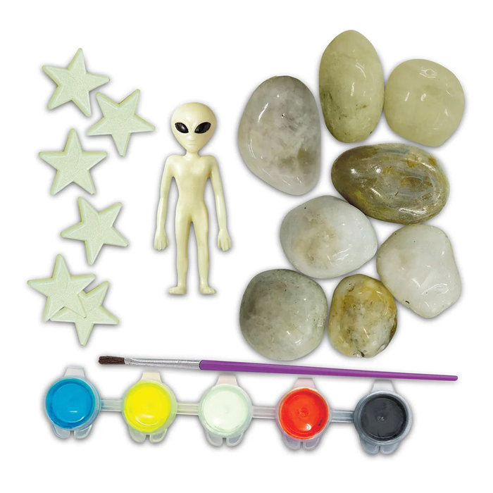 Juego Kidzmaker Pinta Rocas Glow in the Dark 4M