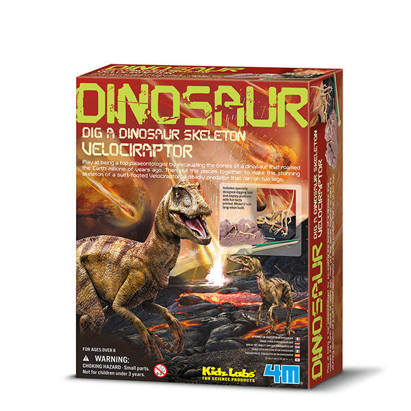 JUEGO 4M KIDZ LABS DIG A VELOCIRAPTOR SKELETON | 4M | 1 UNIDAD | 4893156132345 Imagen principal del producto