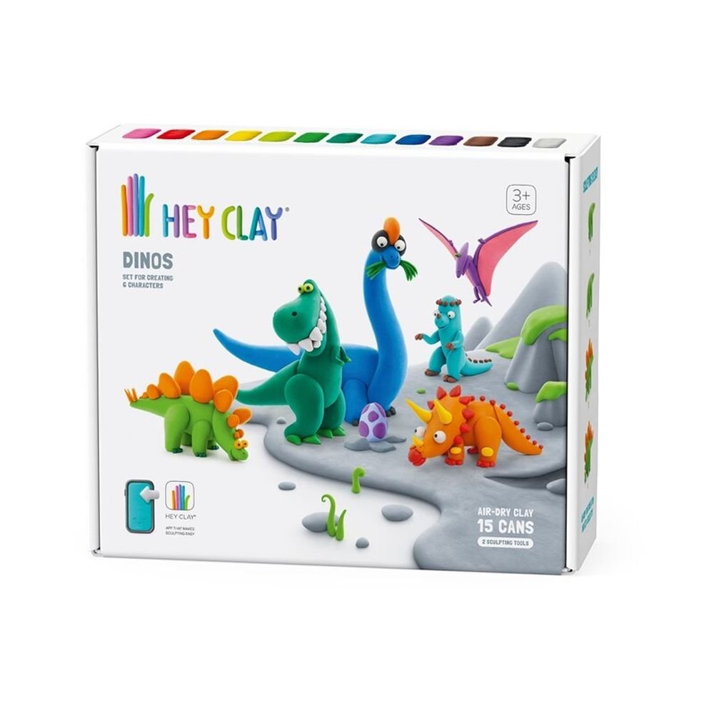 JUEGO HEY CLAY DINOSAURIOS SET 6 FIGURAS (15 BOTES) | 1 UNIDADES | (LUDILO) Imagen principal del producto
