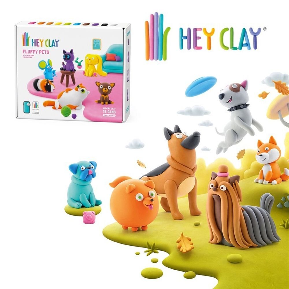 JUEGO HEY CLAY MASCOTAS PELUDAS SET 6 FIGURA (15 BOTES) | 1 UNIDADES | (LUDILO) Imagen principal del producto