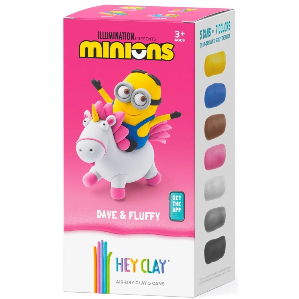 Juego Hey Clay Dave & Fluffy Ludilo Pack 5 Botes